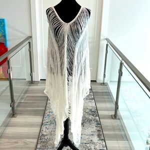 White Crochet Sheer Dress Cover-Up